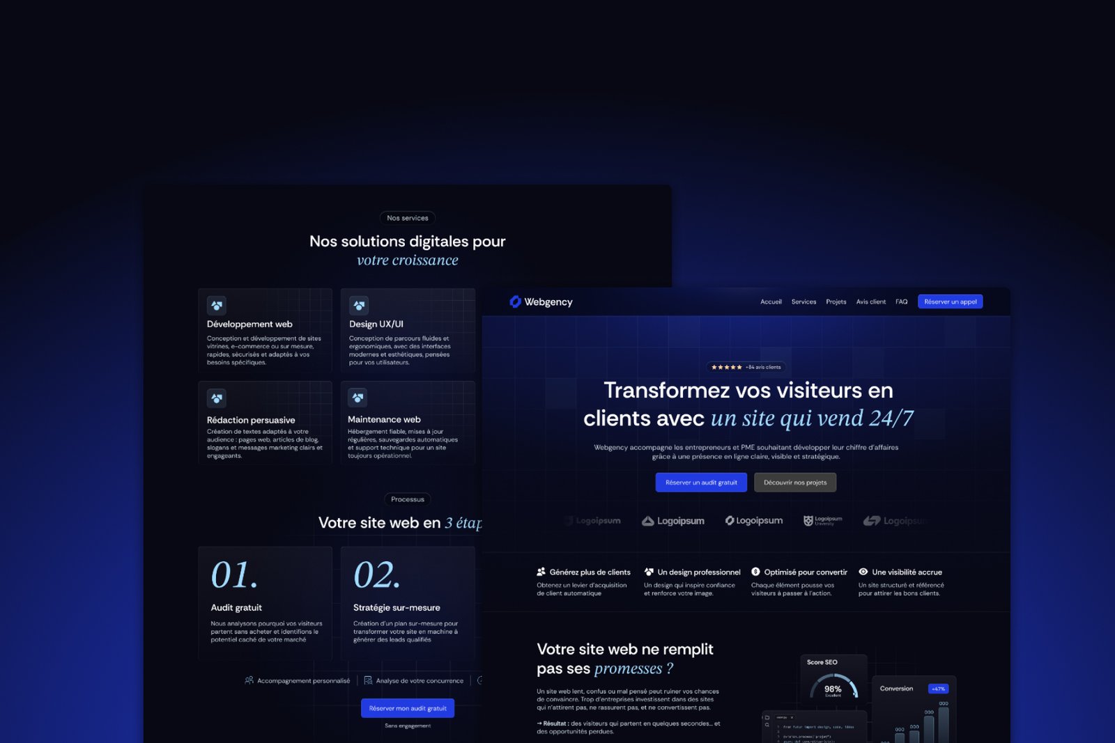 Avant refonte site internet